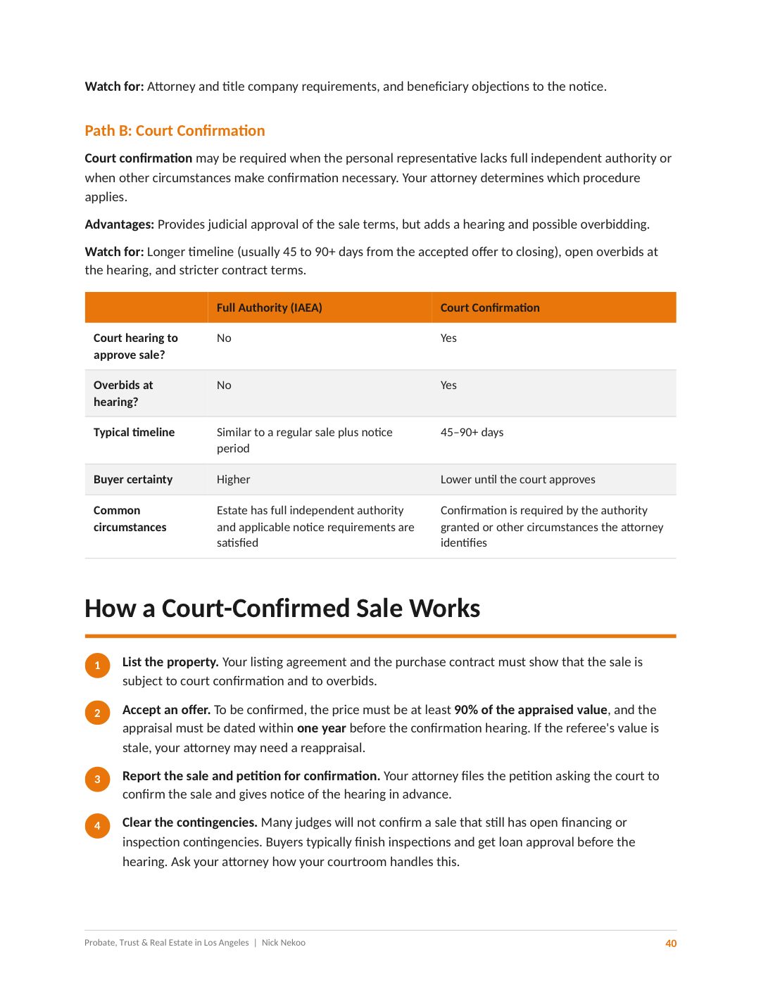 Page from the book: Court-confirmed sales