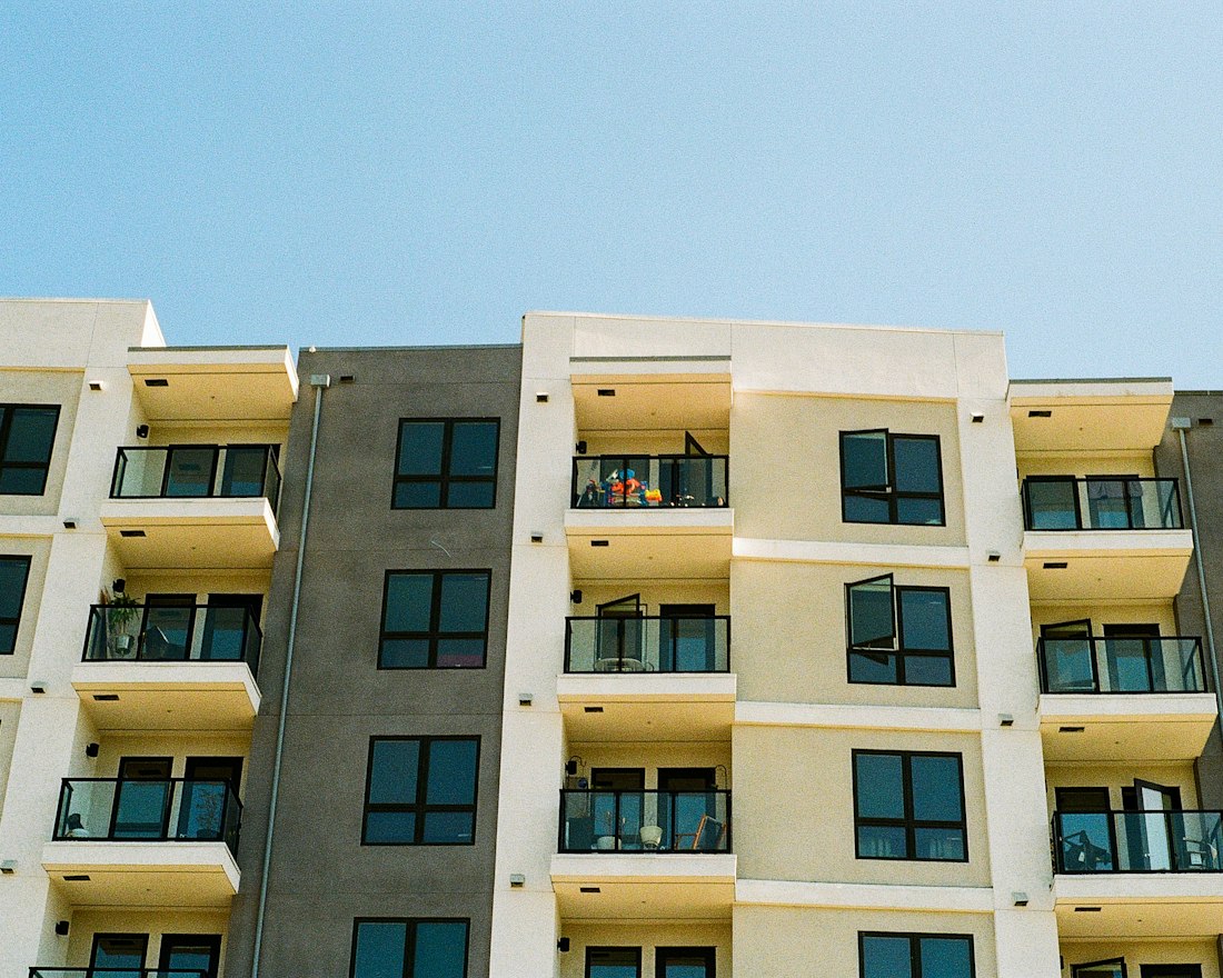 Modern apartment building