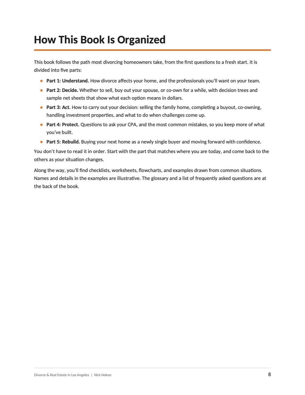 Page 8 of Divorce & Real Estate in Los Angeles, by Nick Nekoo