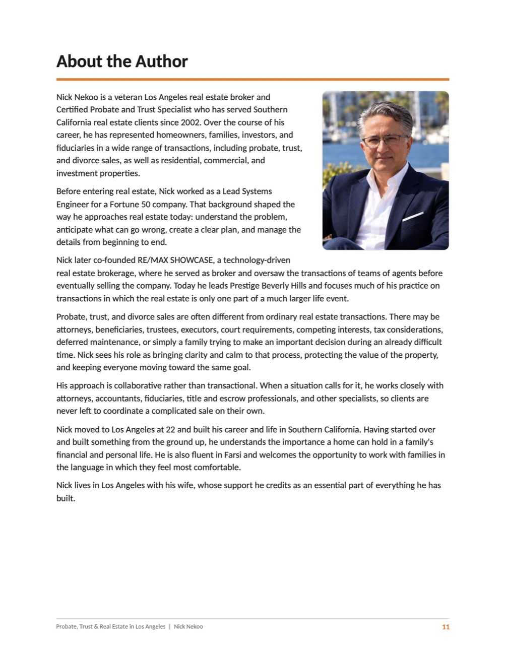 Page 11 of Probate, Trust & Real Estate in Los Angeles, by Nick Nekoo